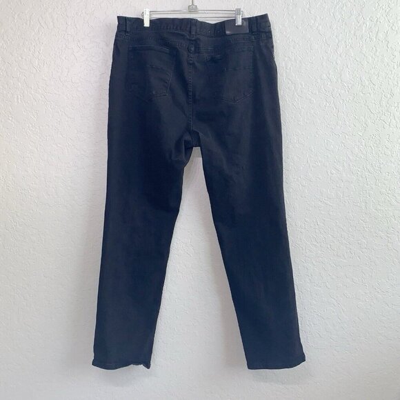 Lauren Ralph Lauren Classic Straight Jeans Womens 18 W Plus Black Higher Rise - Picture 3 of 11